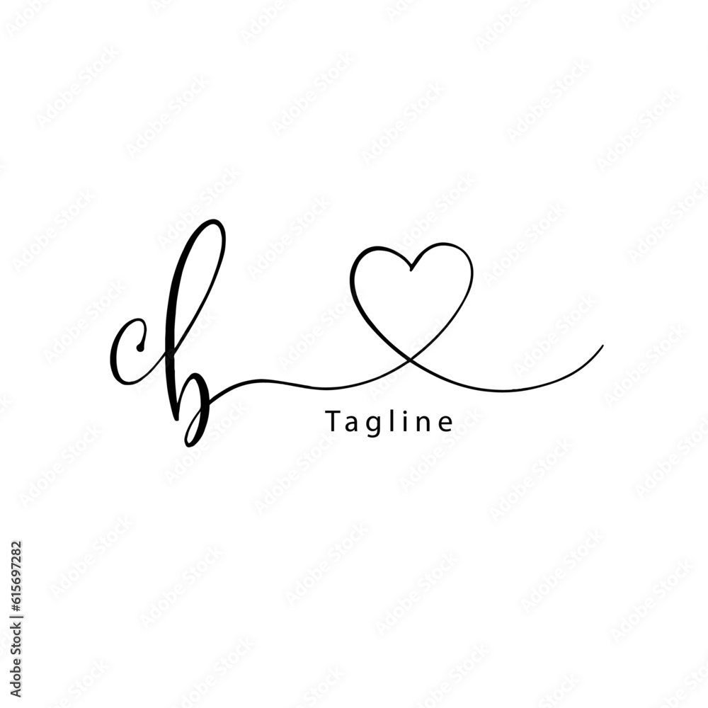 Initial wedding monogram logo template Initial wedding monogram logo template
