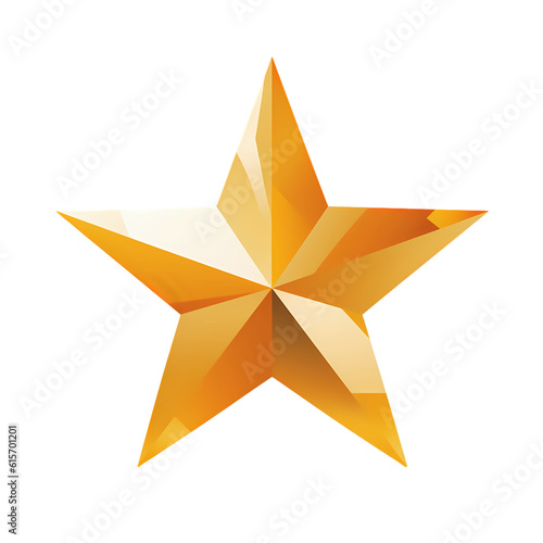 gold star isolated on white