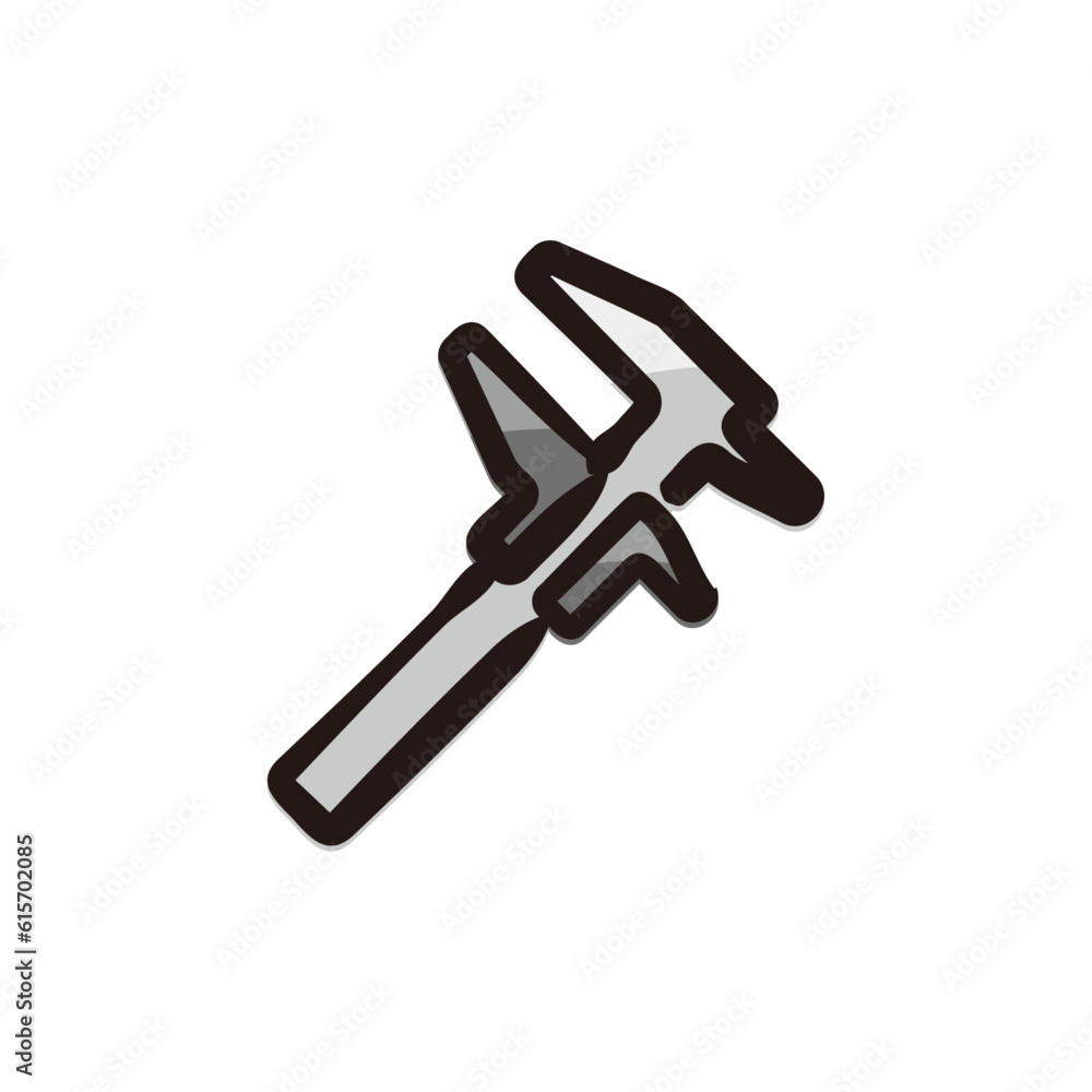 Vernier scale - Tool icon/illustration (Hand-drawn line, colored version) Vernier scale - Tool icon/illustration (Hand-drawn line, colored version)