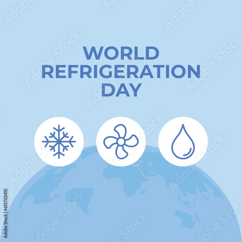 vector graphic of World Refrigeration Day good for World Refrigeration Day celebration. flat design. flyer design.flat illustration.