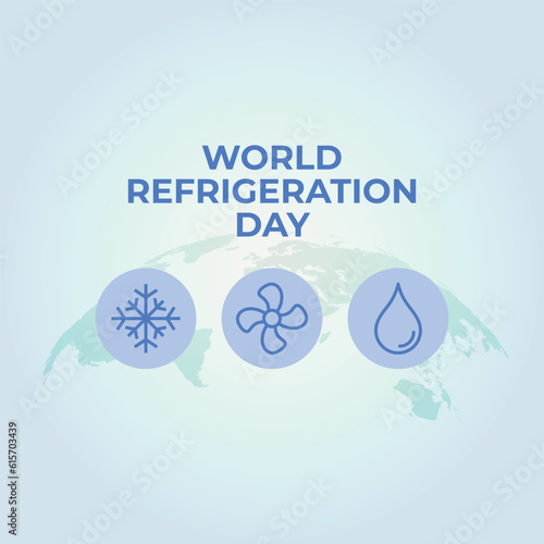 vector graphic of World Refrigeration Day good for World Refrigeration Day celebration. flat design. flyer design.flat illustration.
