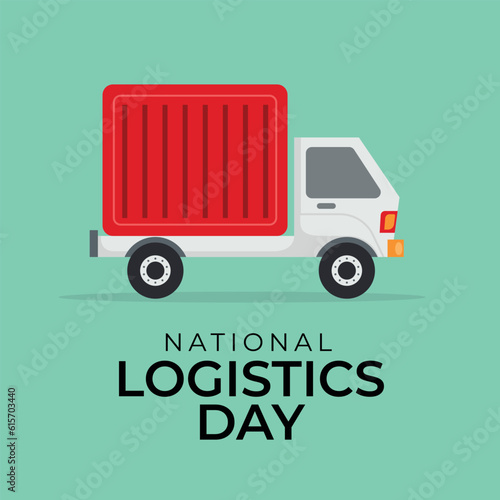 vector graphic of National Logistics Day good for National Logistics Day celebration. flat design. flyer design.flat illustration.