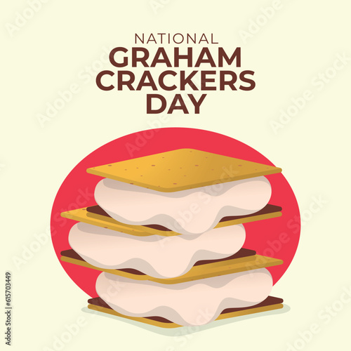 vector graphic of National Graham Crackers Day good for National Graham Crackers Day celebration. flat design. flyer design.flat illustration.