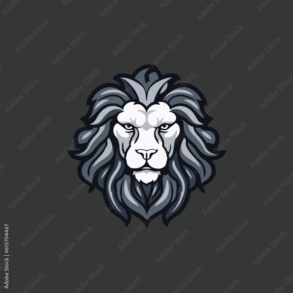 Lion luxury logo icon template, elegant lion logo design illustration