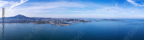 Aerospace Qingdao West Coast Island landscape panoramic view