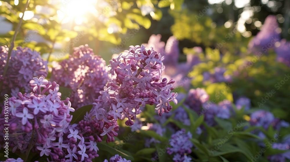 Beautiful purple background from lilac flowers close-up. Spring flowers of lilac Generative AI Beautiful purple background from lilac flowers close-up. Spring flowers of lilac Generative AI