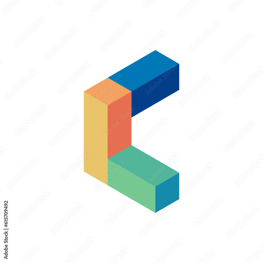 Naklejka premium Letter C logo. Monogram design vector logo
