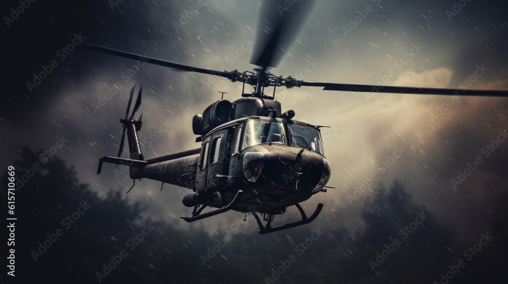 Military helicopter. Generative AI Military helicopter. Generative AI