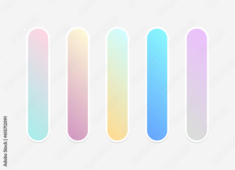 Vector colorful gradient background collection. Gradient pastel colorful.