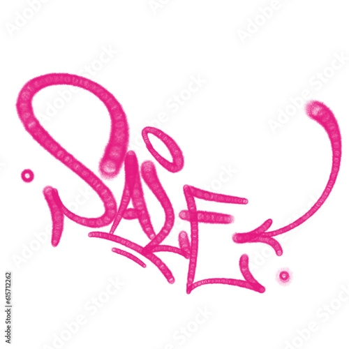 illustration Black graffiti tag lettering aerosol can spray paint