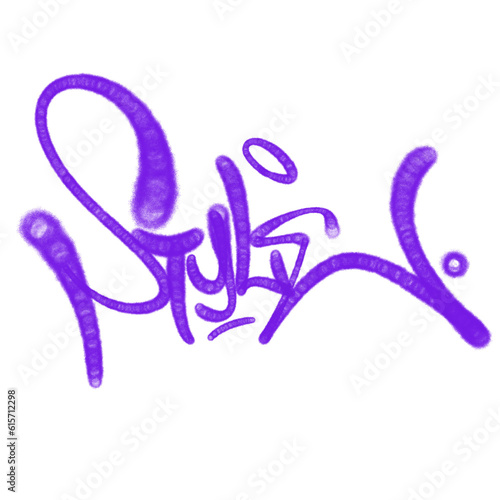 illustration Black graffiti tag lettering aerosol can spray paint