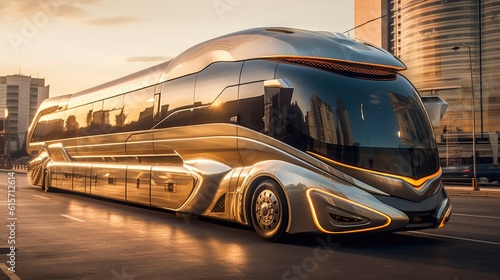 Bus luxury vip first class for travel vacation tourism, The Coach, Modern bus.