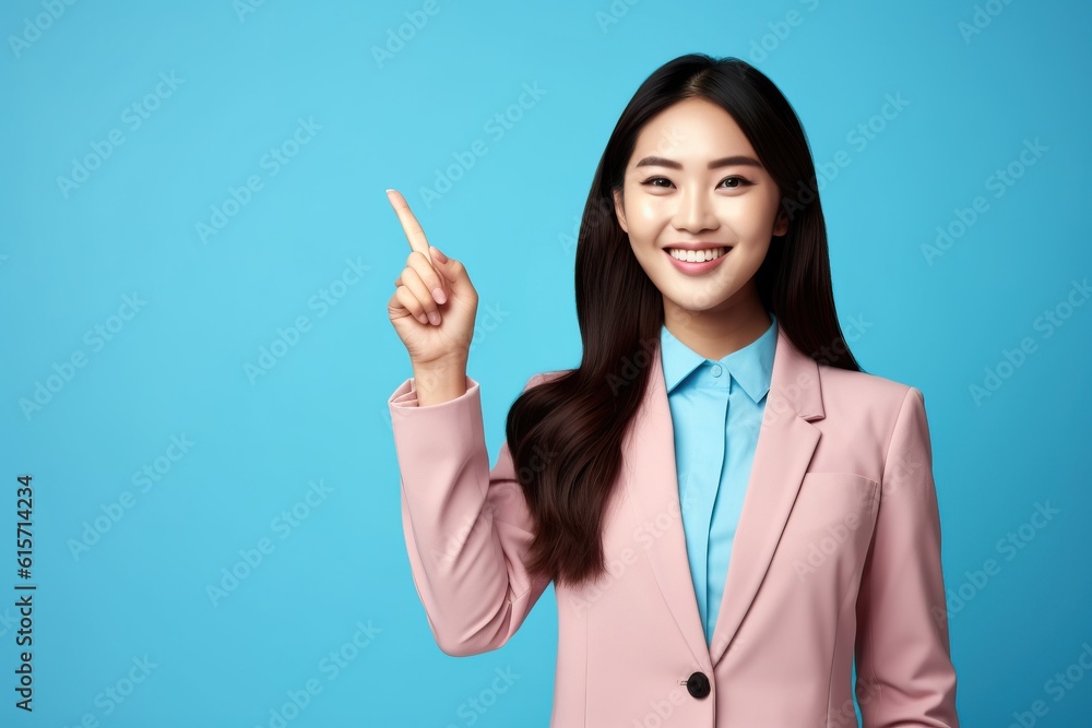 Portrait asian business woman smiling confident made with Generative AI Portrait asian business woman smiling confident made with Generative AI