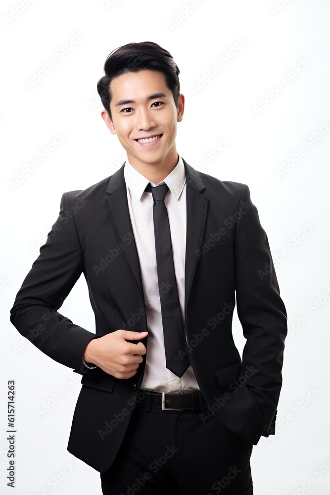 Portrait asian business man smiling confident made with Generative AI Portrait asian business man smiling confident made with Generative AI