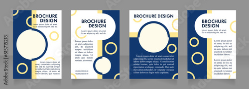 Spa business promotion blank brochure layout design. Beauty service. Vertical poster template set with empty copy space for text. Premade corporate reports collection. Editable flyer paper pages