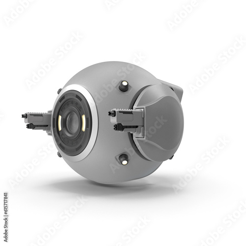 Obraz w ramie Futuristic security camera laser