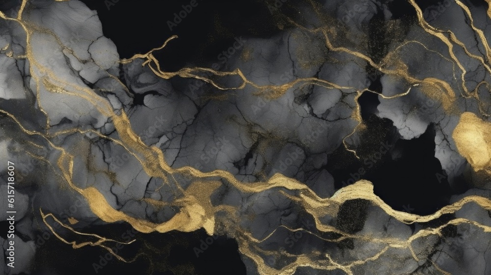 Dark color marble texture black marble background made with Generative AI