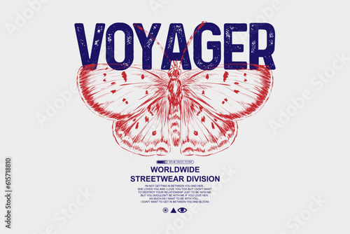 Modern streetwear graphic design t-shirt print design template