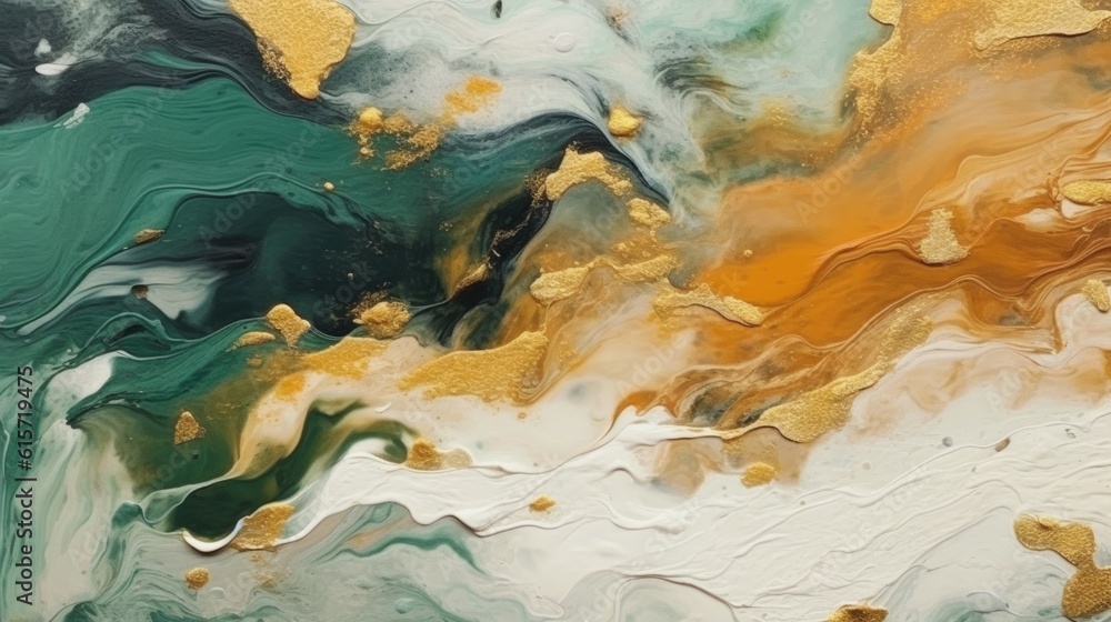 Abstract painting of paint splashes and scratches on canvas made with Generative AI