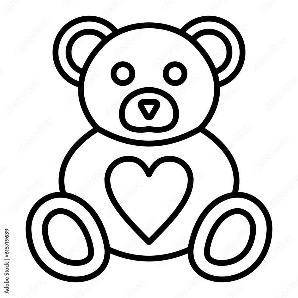 Obraz premium Teddy bear Icon