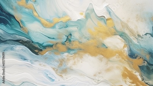 Abstract painting of paint splashes and scratches on canvas made with Generative AI