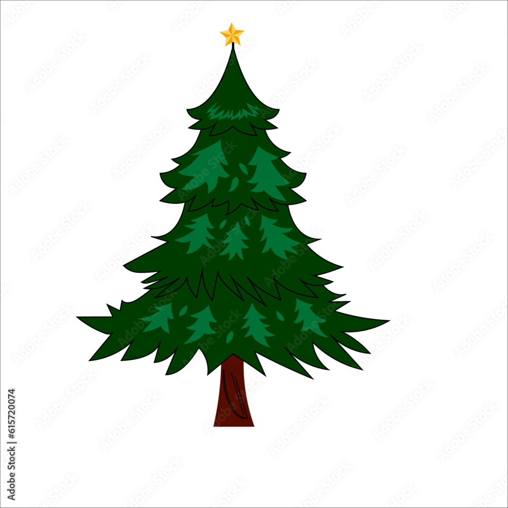 Obraz premium Christmas tree clipart design