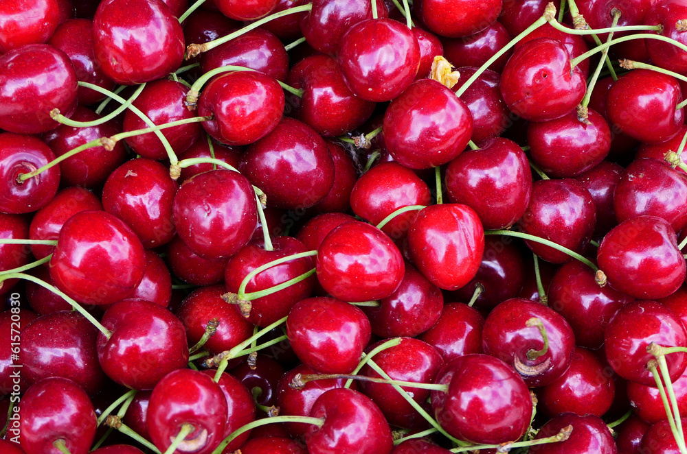 organic and fresh cherries at the market stall
organic and fresh cherries at the market stall