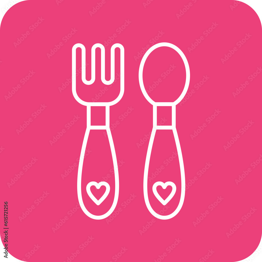 Baby cutlery Icon Baby cutlery Icon