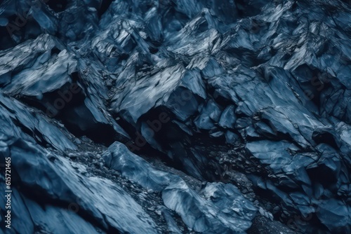 Abstract blue grunge background. Navy blue rock texture. Generative AI. © SaraY Studio 