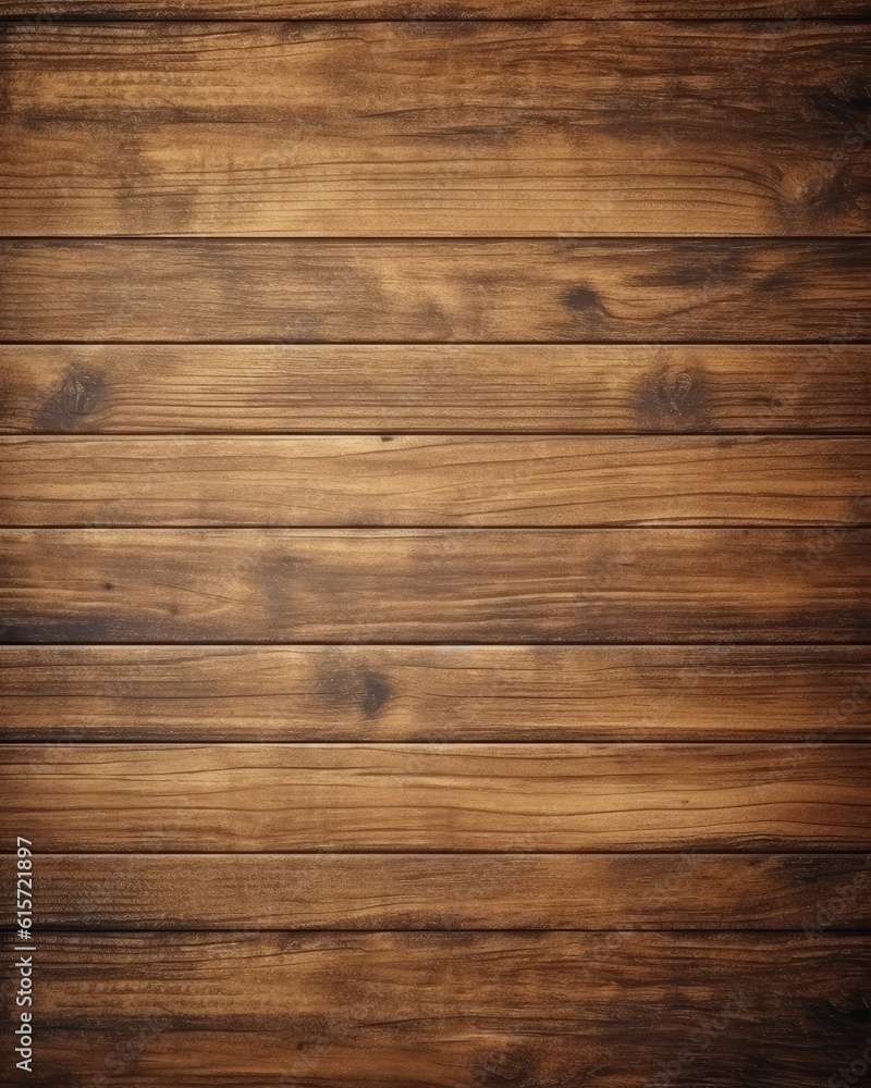 Top view of brown plank texture on wooden table. (Illustration, Generative AI) Top view of brown plank texture on wooden table. (Illustration, Generative AI)