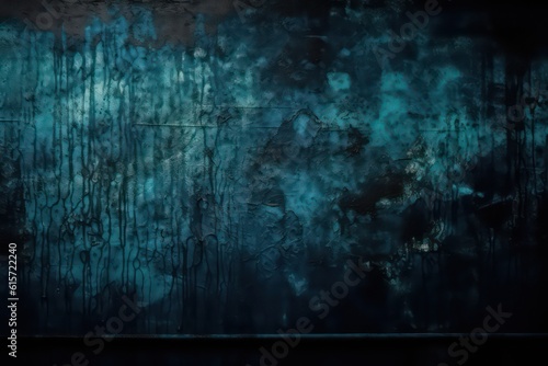 Dark blue abstract background. Blue black grunge background. Generative AI.