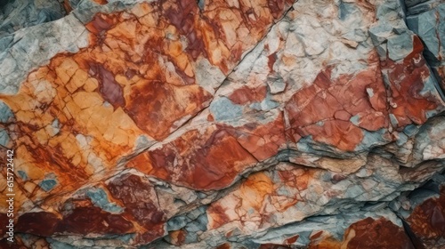 Grunge background. Rock texture with cracks. Red brown grunge wallpaper background. Generative AI. © SaraY Studio 