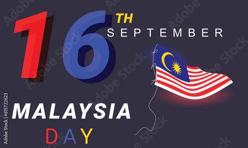 Happy Malaysia Day. background, banner, card, poster, template. Vector illustration.