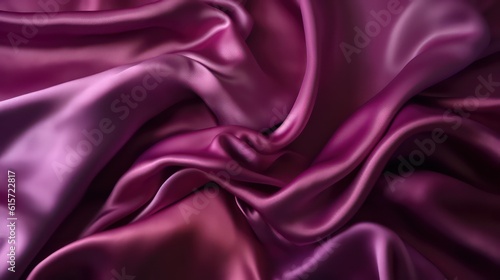 Purple magenta silk satin velvet background. Beautiful fabric wallpaper background. Generative AI. © SaraY Studio 