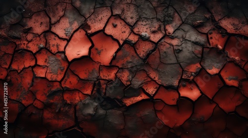 Red black grunge background. Toned concrete texture. Grunge wallpaper background. Generative AI.