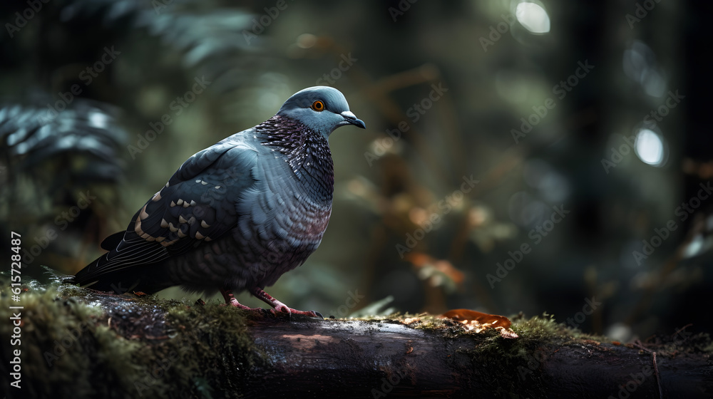 Pigeons in the Temperate Forest. Generative AI Pigeons in the Temperate Forest. Generative AI