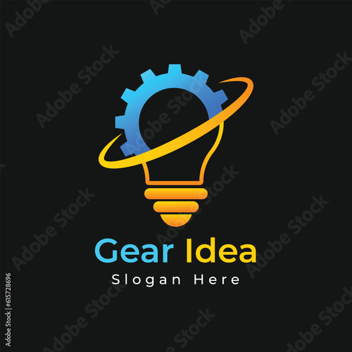 Gear idea logo design vector template for Mechanical engineering company.