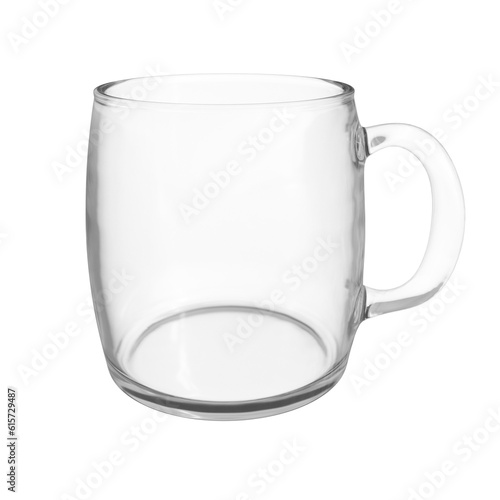 Empty glass cup isolated on transparent background, png