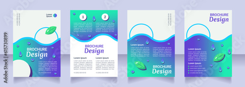 Anorexia eating disorder blank brochure layout design. Vertical poster template set with empty copy space for text. Premade corporate reports collection. Editable flyer paper pages