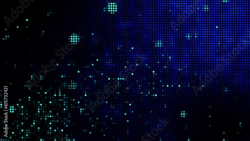 Wallpaper Mural Halftone dots yellow-orange Burning sparks fire motion on blue background Torontodigital.ca