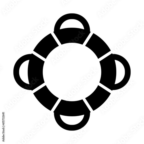 Lifebuoy Glyph Icon Design