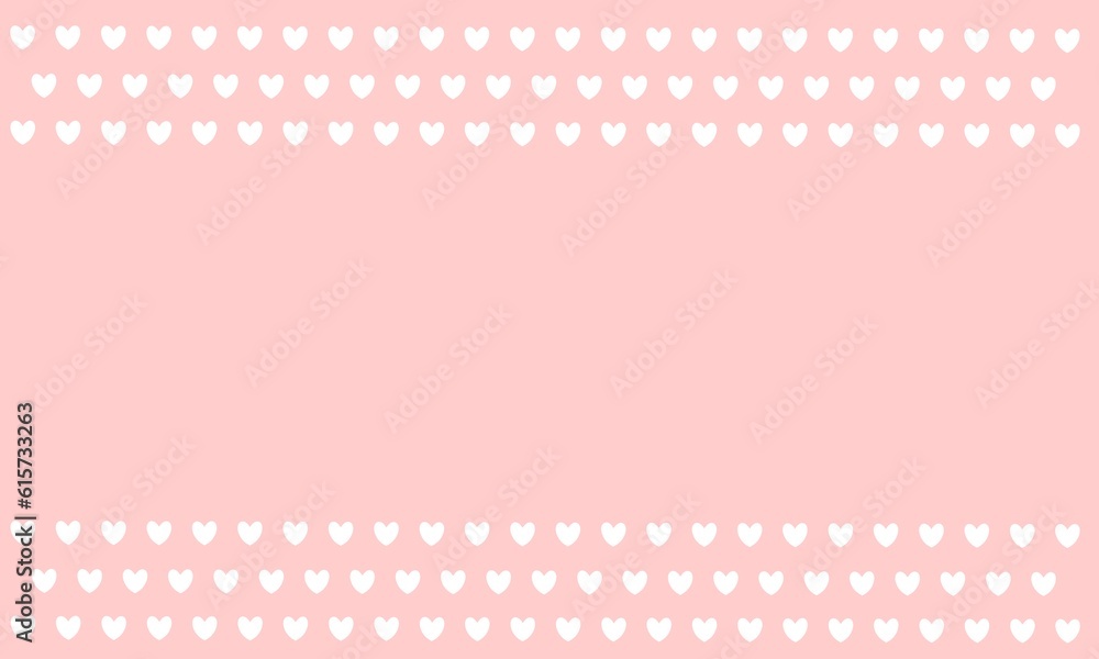 Pink white background with hearts , seamless pattern