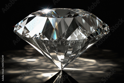 Big diamond close-up. AI Generated