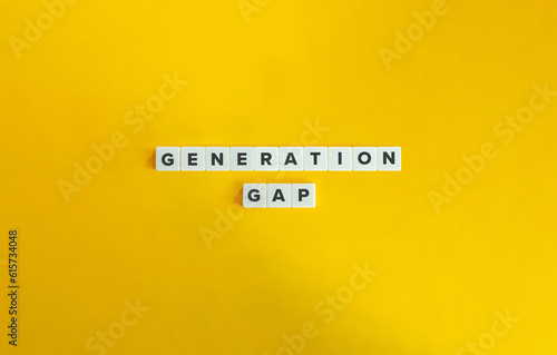 Obraz na plátně Generation Gap Term on Block Letter Tiles.