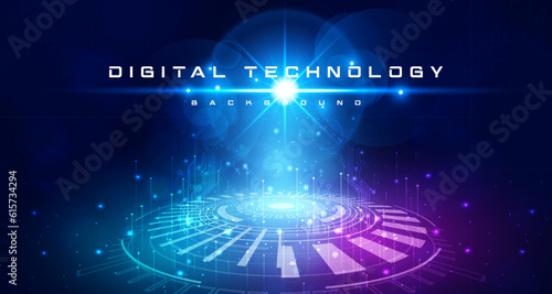 Digital technology speed internet network connection blue purple background, cyber information, abstract data connect communication, innovation metaverse futuristic tech, Ai big data, illustration 3d