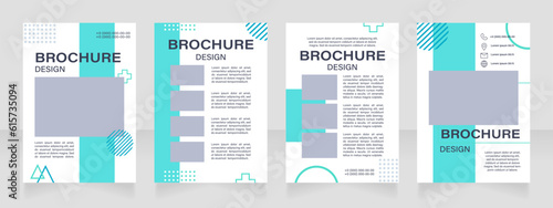 Motion graphics tutorial blank brochure layout design. Vertical poster template set with empty copy space for text. Premade corporate reports collection. Editable flyer paper pages