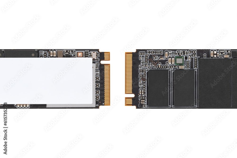 High speed ssd m2 disk for pc on white background. Solid state high ...