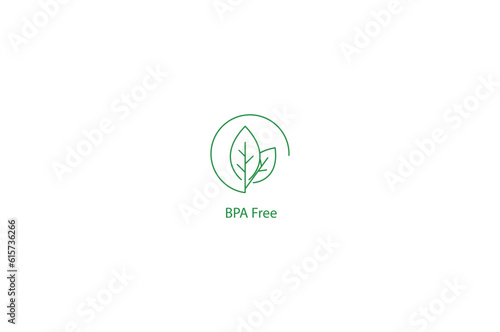 Eco-Friendly BPA-Free Vector Icon: Clean and Sustainable Design for Health-conscious Consumers and Environmentally-friendly Products
