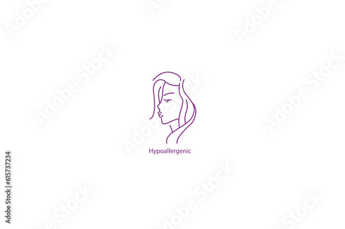 hypoallergenic line icon vector illustrtaion 