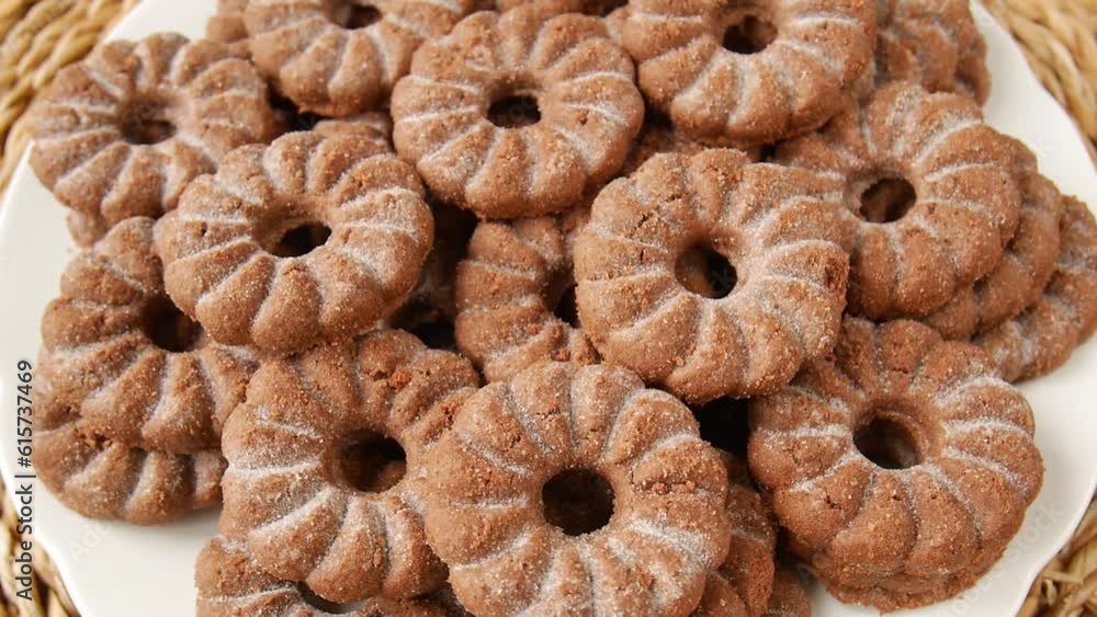 Shortbread cookies on a plate. Shortbread cookies on a plate.